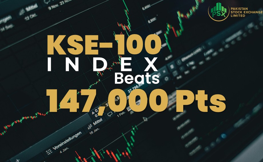 alt="PSX best performing stock market KSE-100 breaches 147000 points"